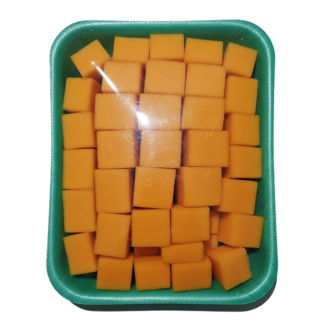 bandeja de calabaza cubos