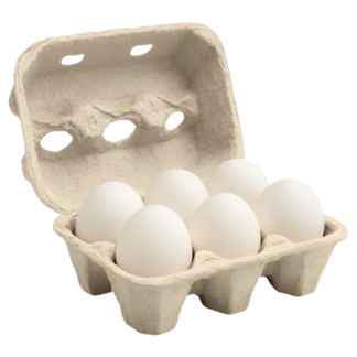 1/2 docena huevo blanco