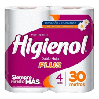 Papel higienico D H 4 rollos x 30 mts