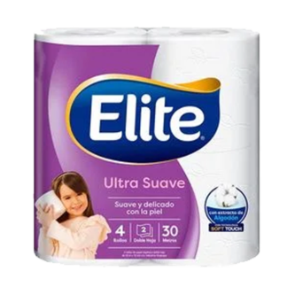 Papel higienico elite 4 rollos x 30 mts