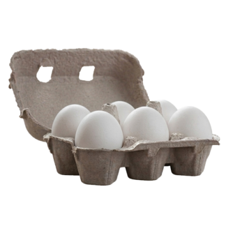 1/2 docena huevo blanco