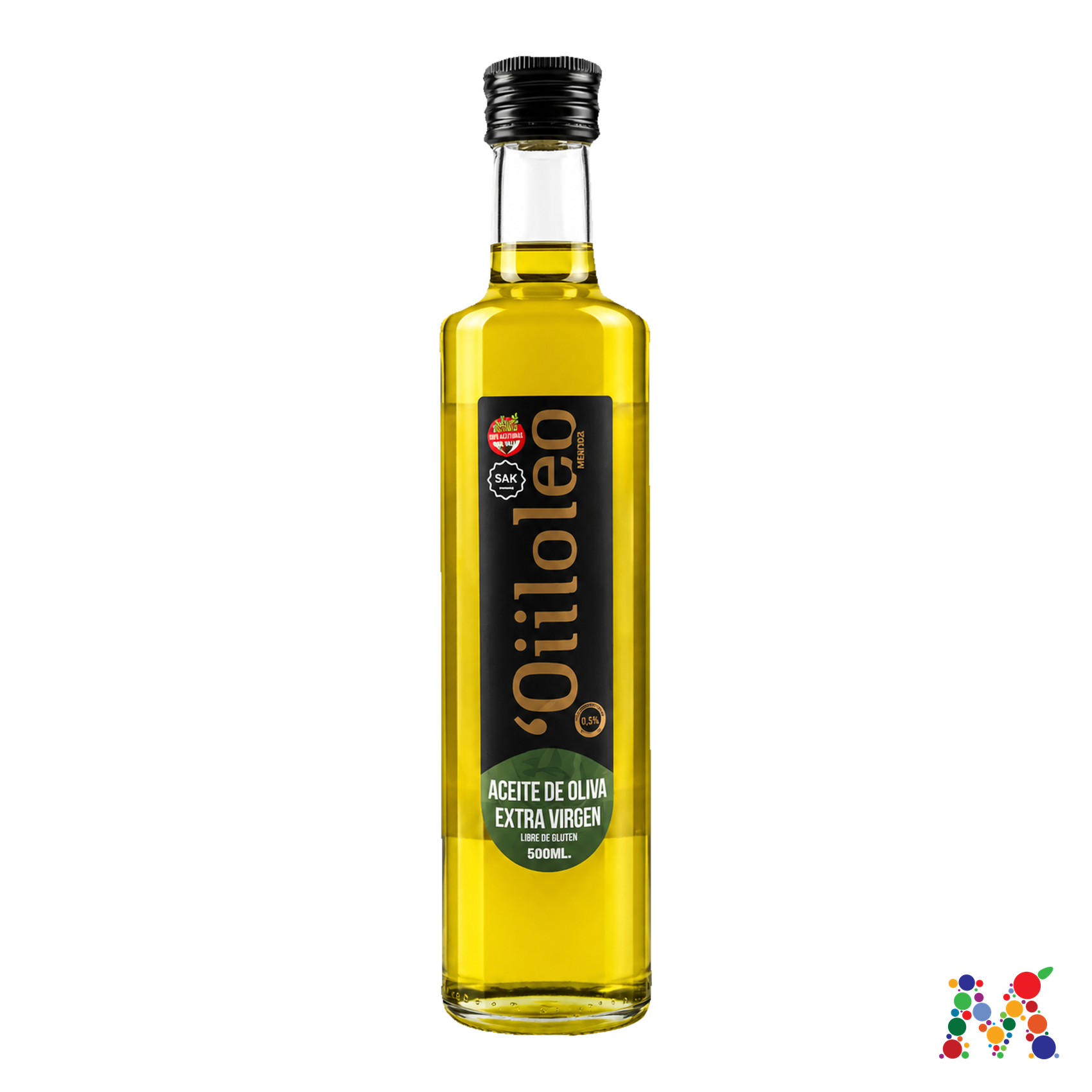 aceite de oliva extra virgen 500ml botella transparente: imagen 1