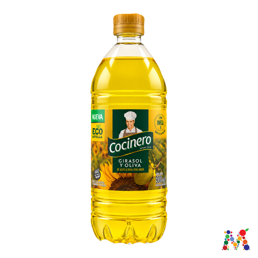 aceite mezcla cocinero girasol y oliva 900ml
