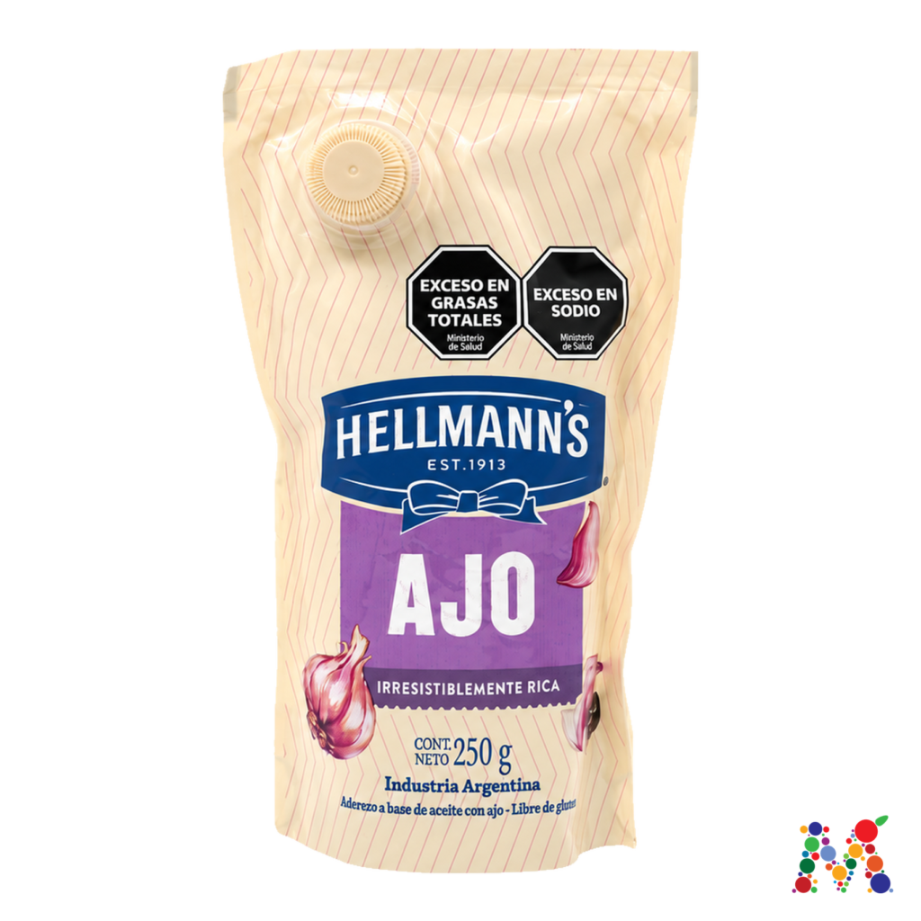 aderezo hellmanns ajo 250g