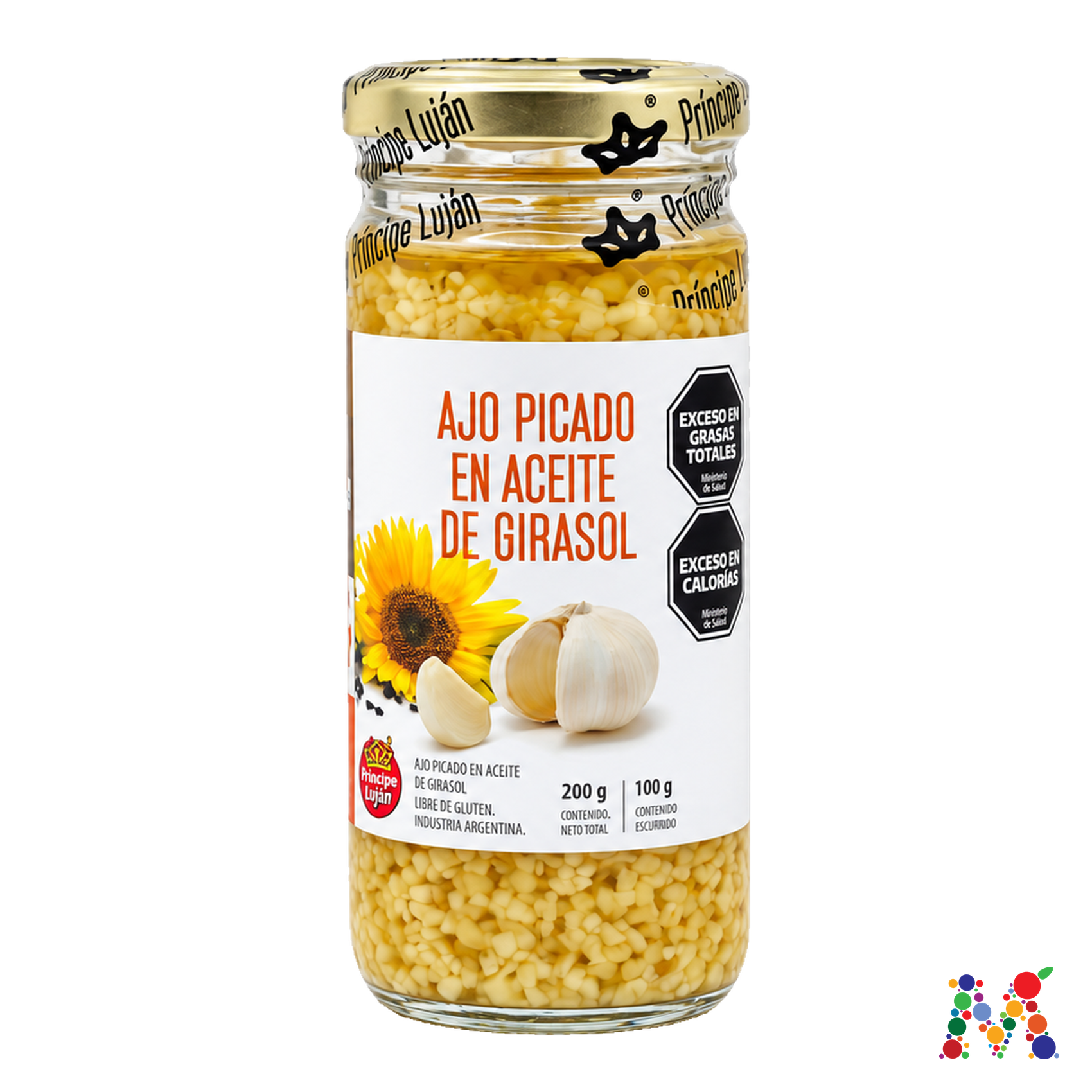 ajo picado principe lujan en aceite de girasol 200g: imagen 1