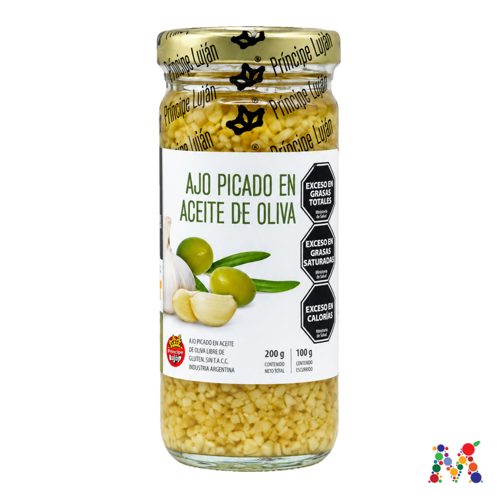 ajo picado principe lujan en aceite de oliva 200g