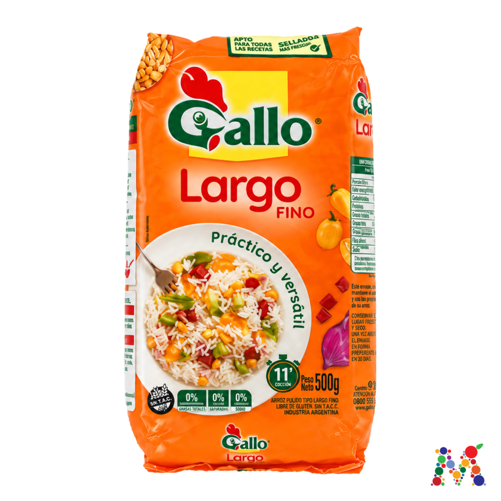 arroz gallo largo fino 500g
