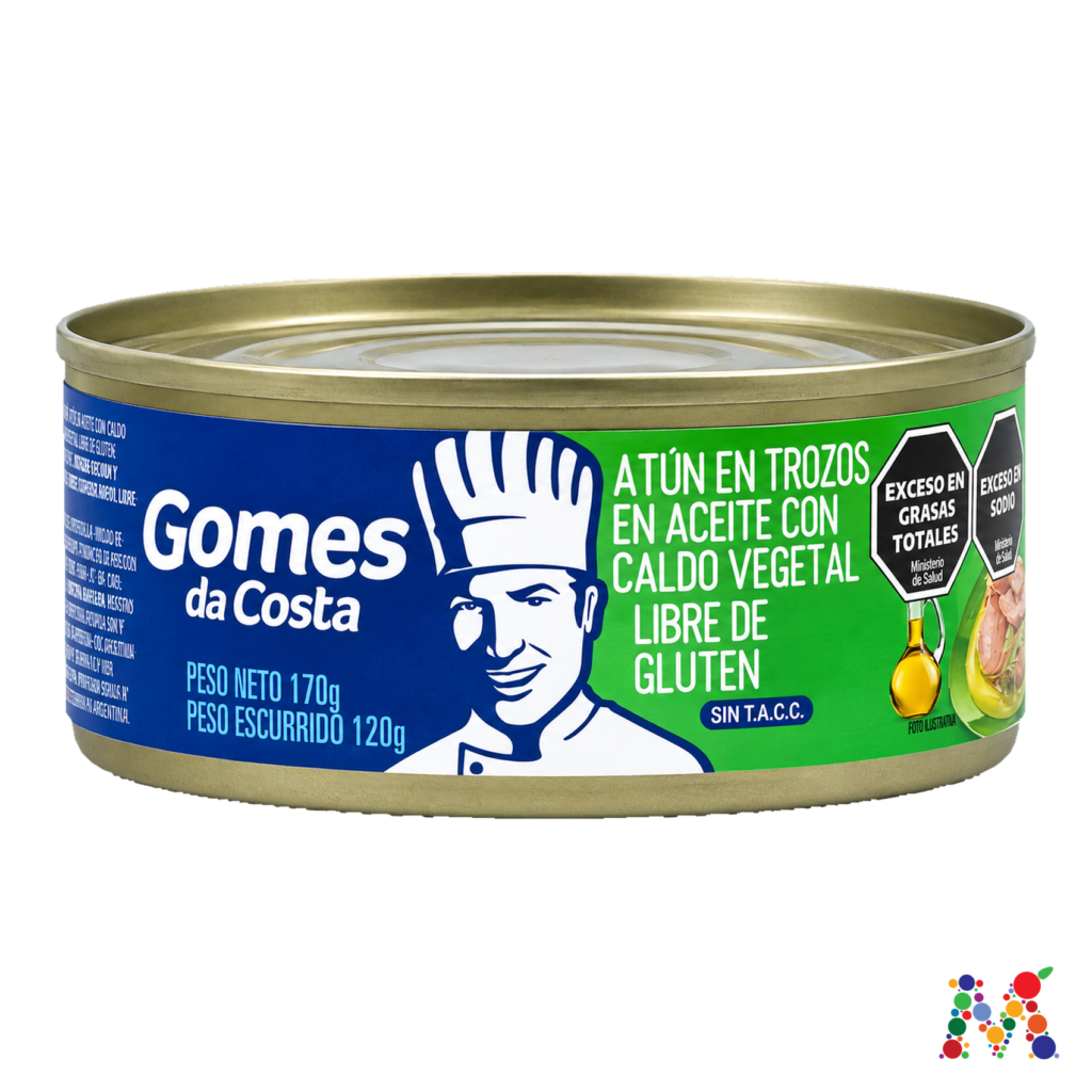 atun en trozos gomes da costa en aceite con caldo vegetal 170g
