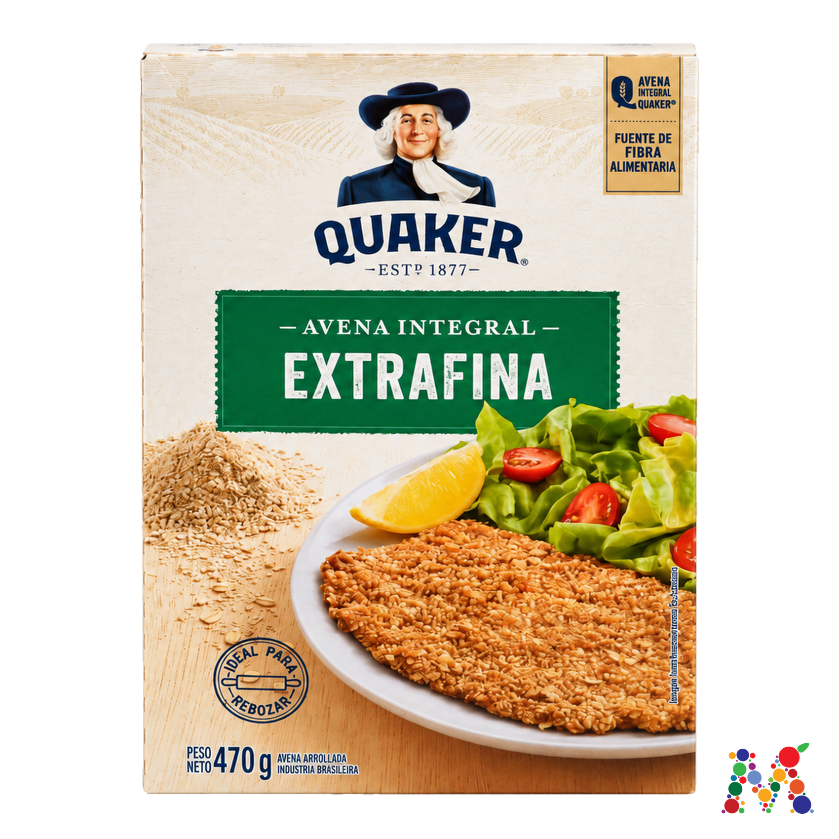 avena integral quaker extrafina 470g: imagen 1