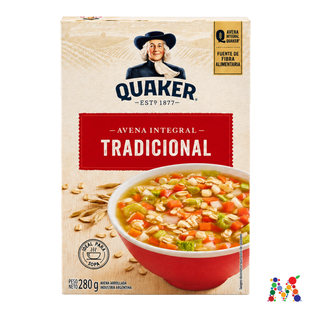 avena integral quaker tradicional 280g