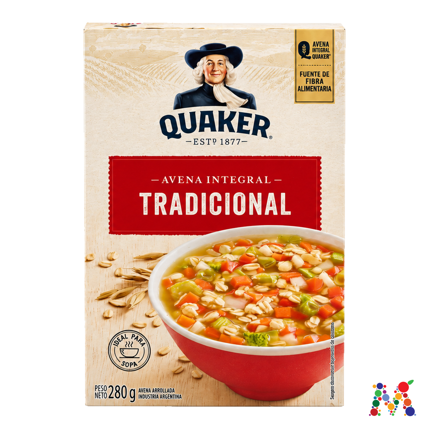 avena integral quaker tradicional 280g: imagen 1