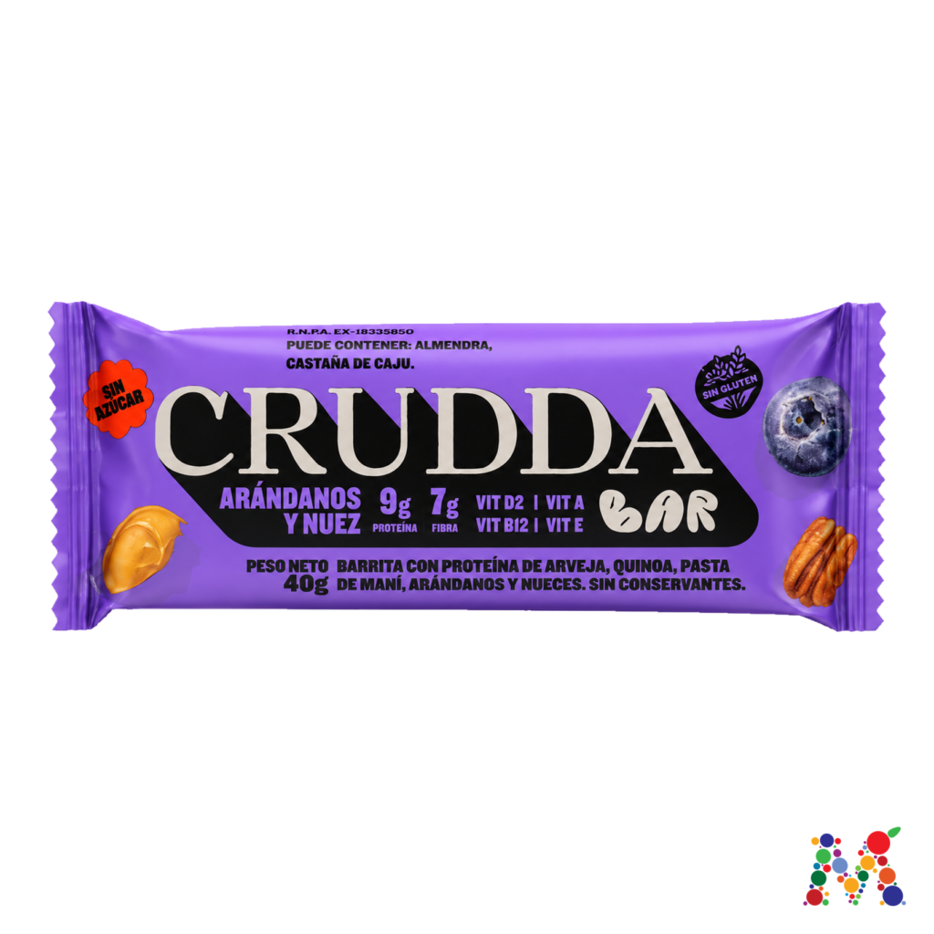 barra crudda arandanos y nuez 40g