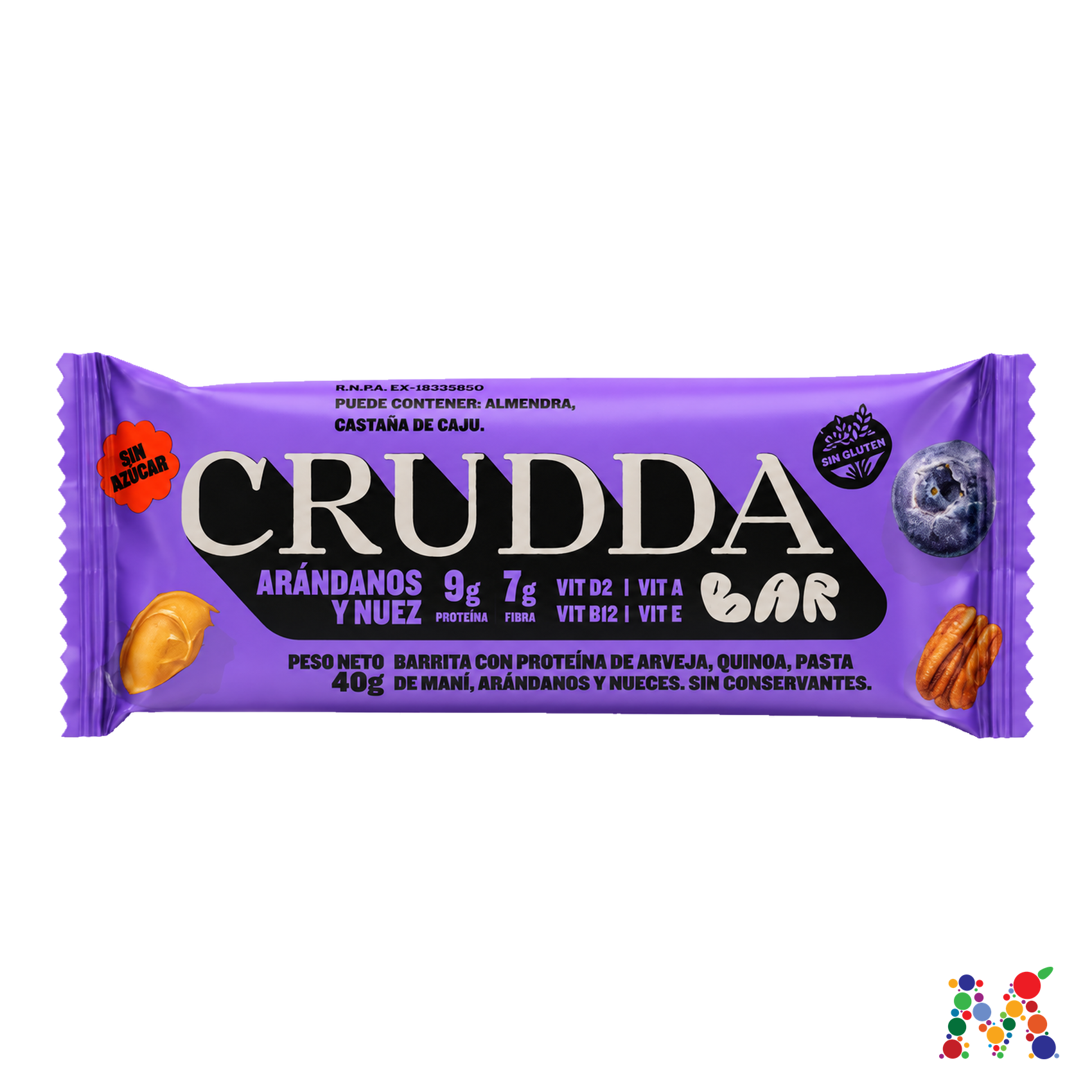 barra crudda arandanos y nuez 40g: imagen 1