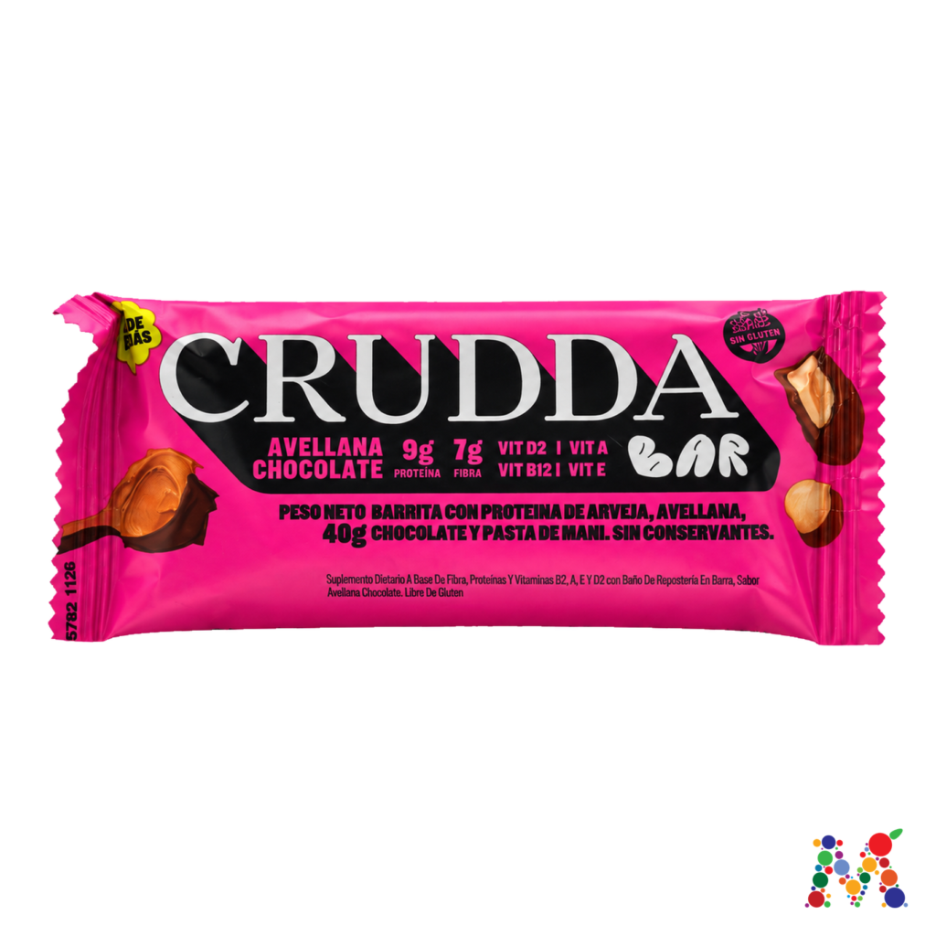 barra crudda avellana chocolate 40g
