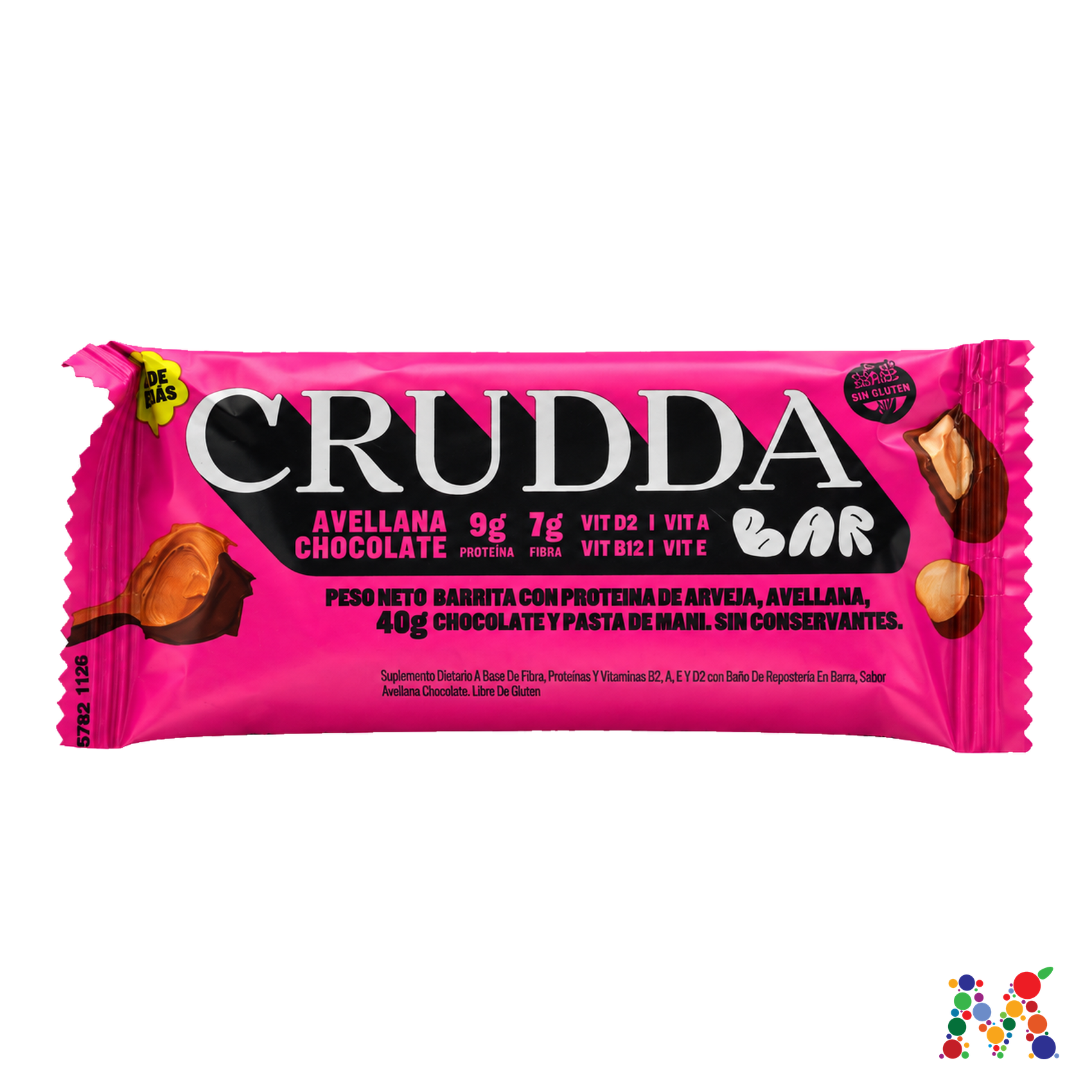 barra crudda avellana chocolate 40g: imagen 1