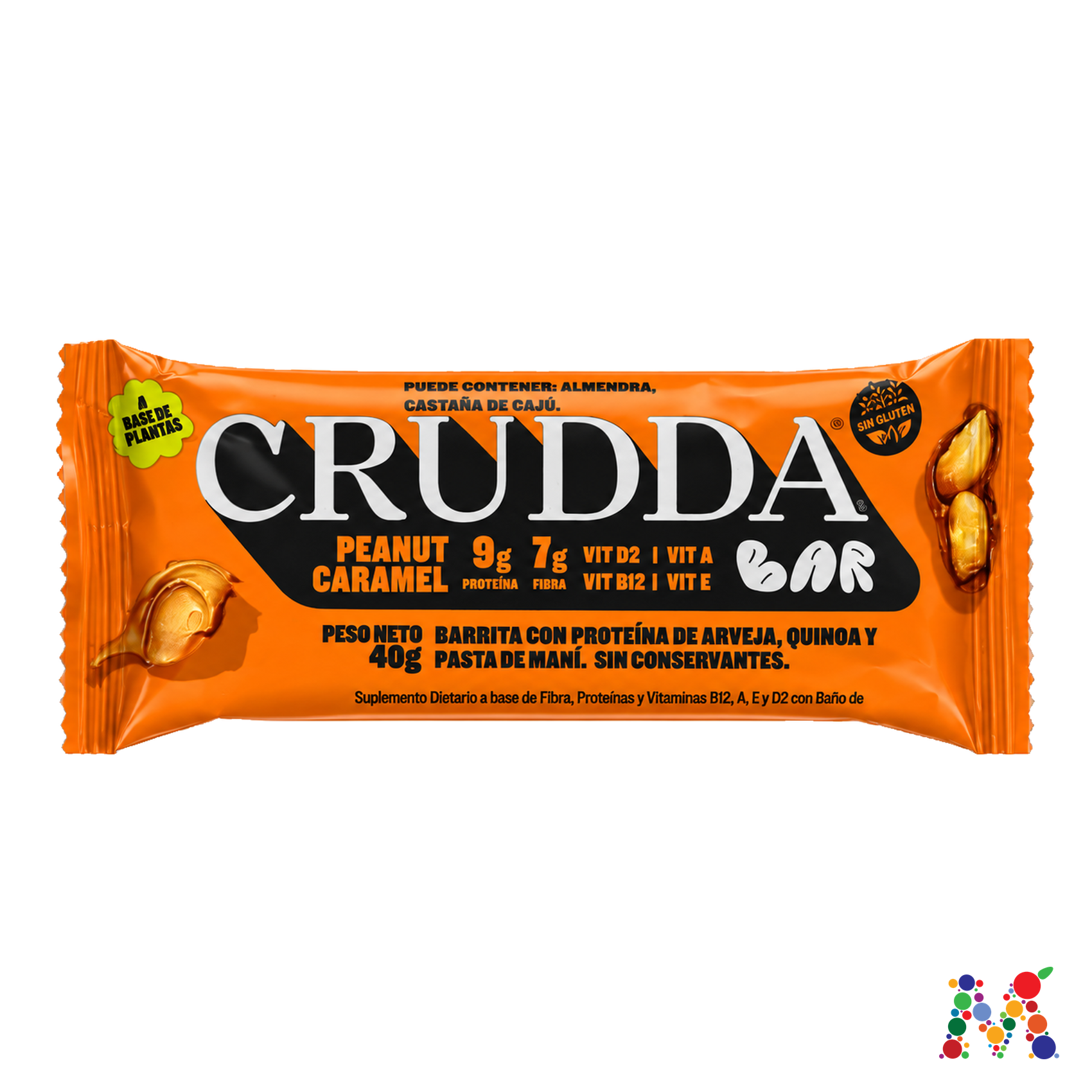 barra crudda peanut caramel 40g: imagen 1