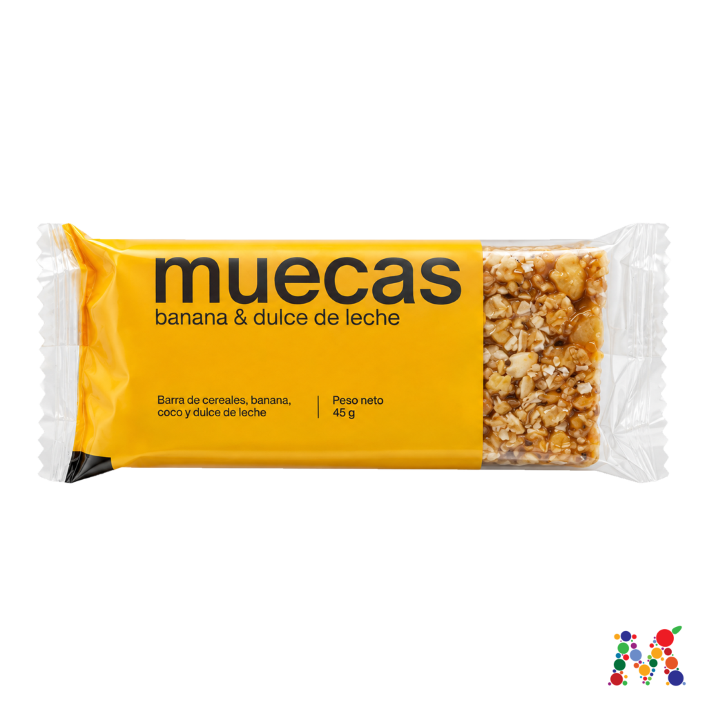 barra de cereal muecas banana y dulce de leche 45g