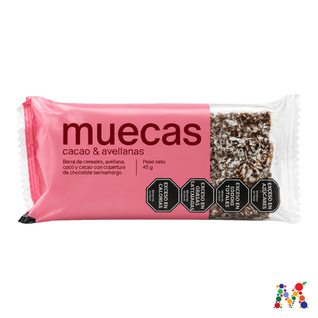 barra de cereal muecas cacao y avellanas 45g