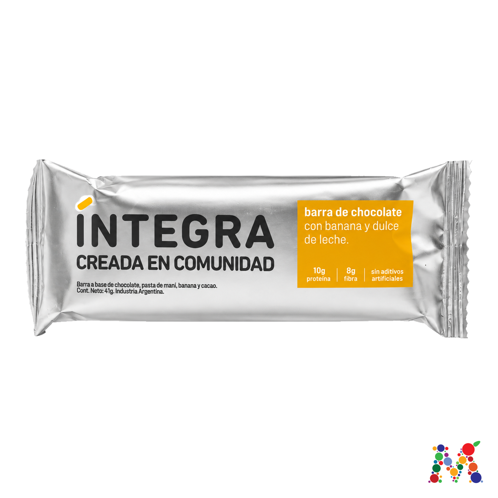 barra de chocolate integra con banana y dulce de leche 41g: imagen 1