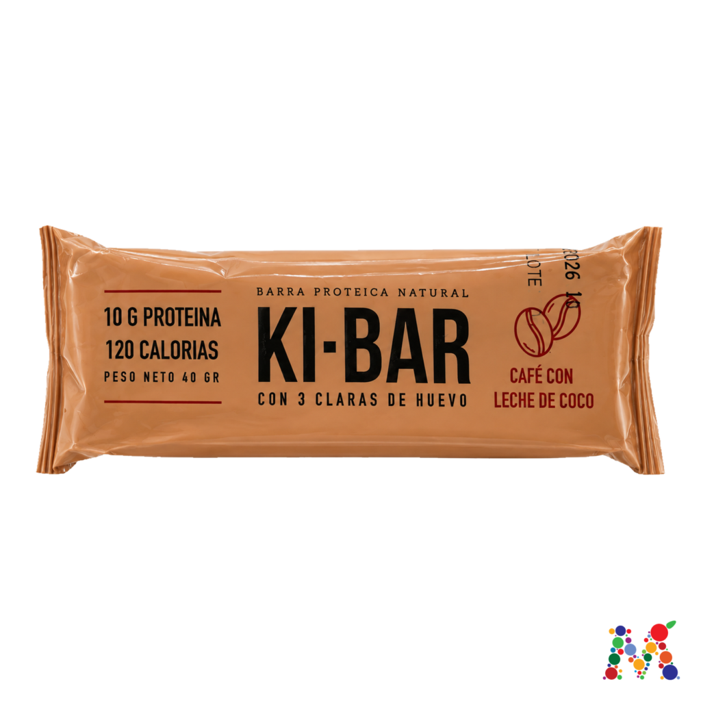barra proteica ki bar cafe con leche de coco 40g