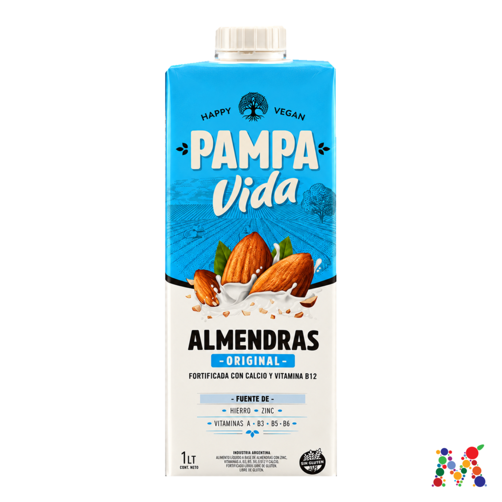 bebida de almendras pampa vida original 1l