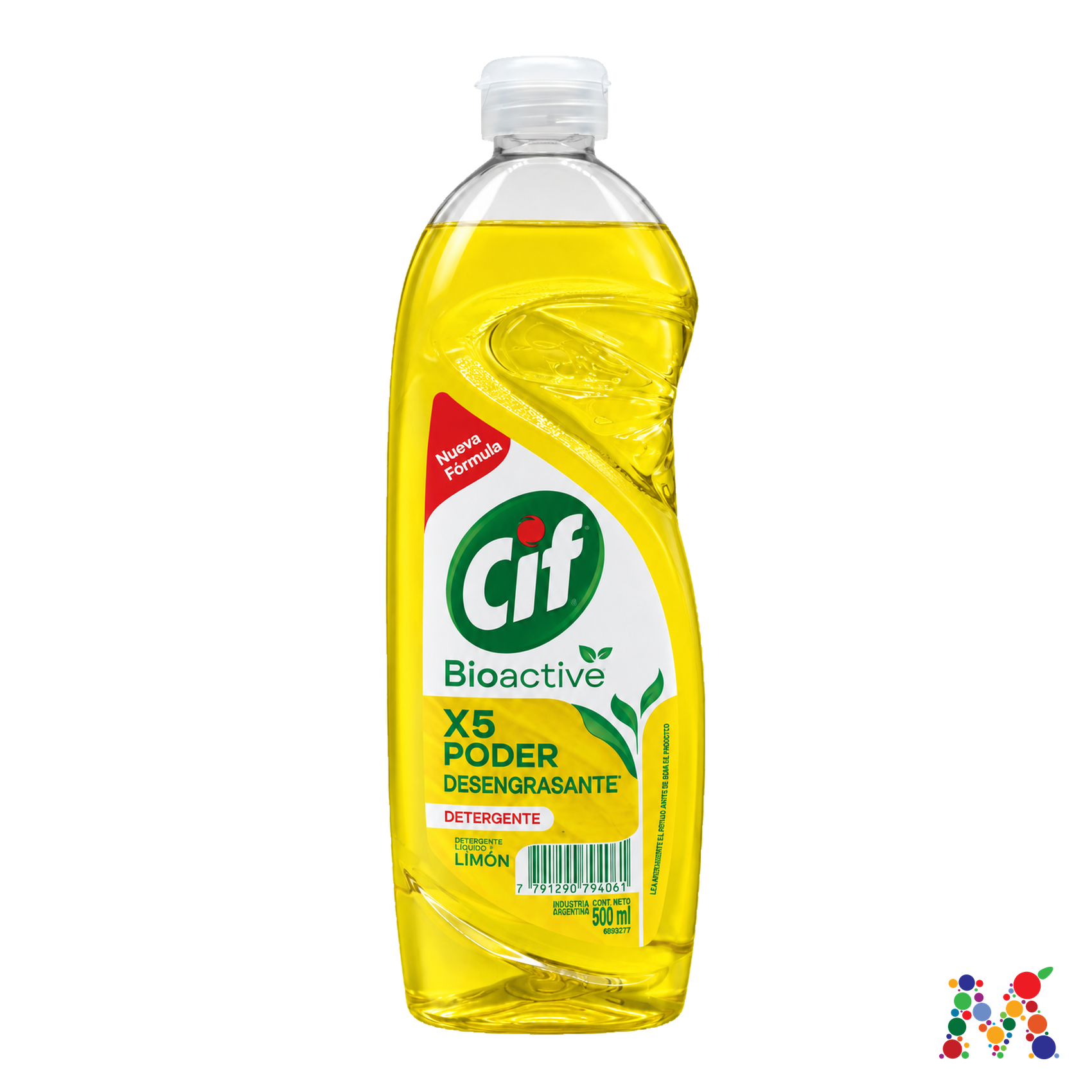 detergente cif bioactive limon 500ml: imagen 1