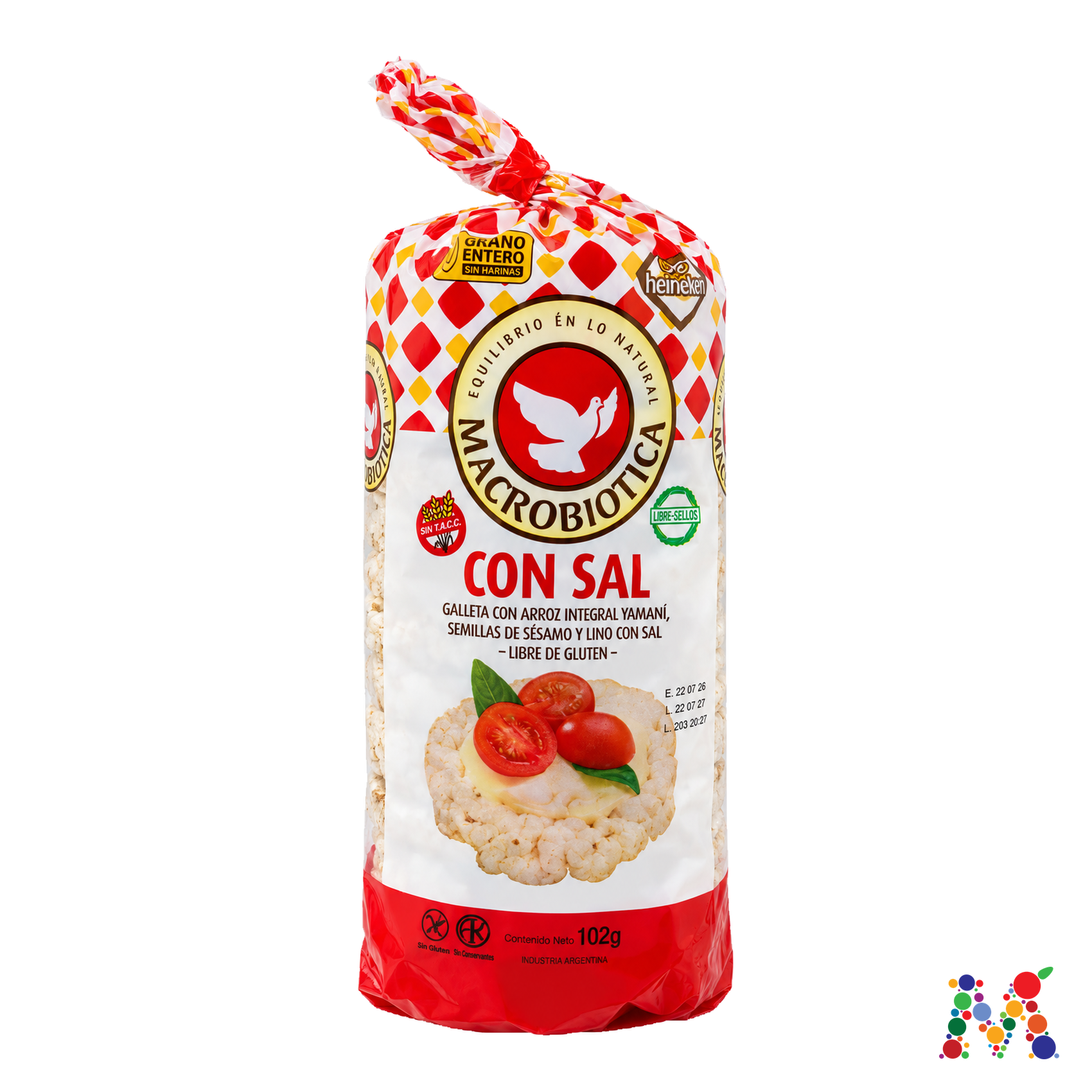 galletas de arroz macrobiotica con sal 102g: imagen 1