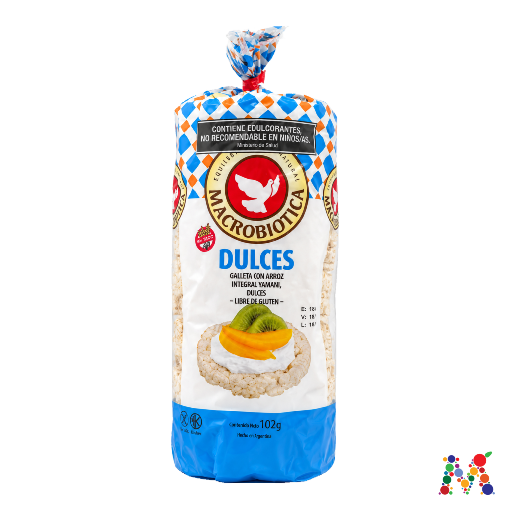 galletas de arroz macrobiotica dulces 102g
