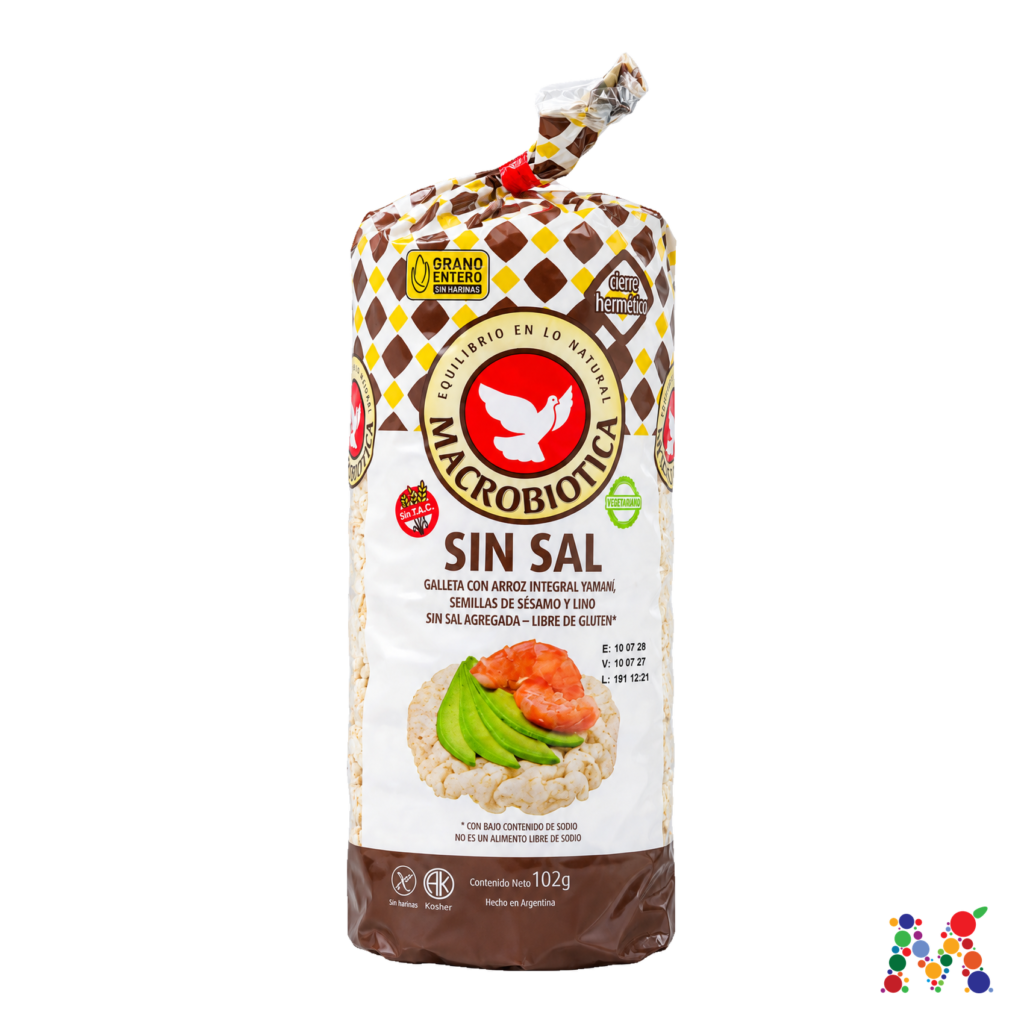 galletas de arroz macrobiotica sin sal 102g