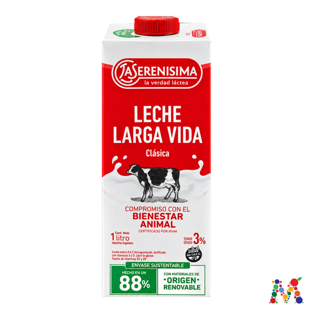 leche la serenisima larga vida clasica 3 por ciento 1l