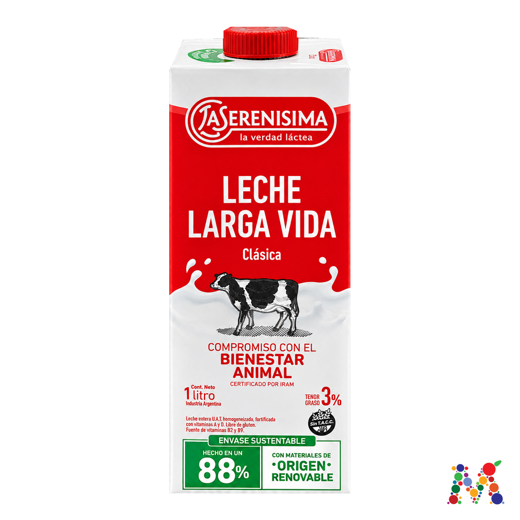 leche la serenisima larga vida clasica 3 por ciento 1l: imagen 1