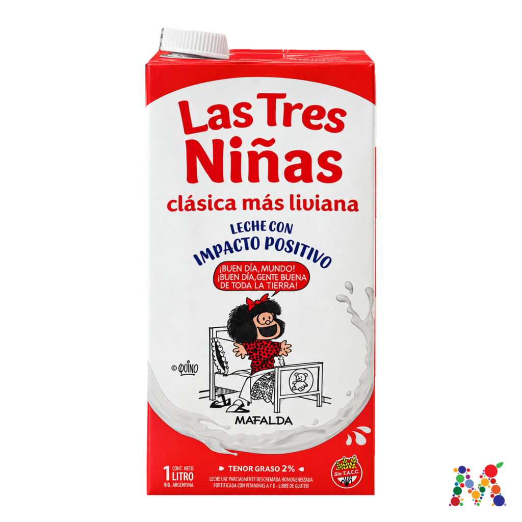 leche las tres niñas clasica mas liviana 1l