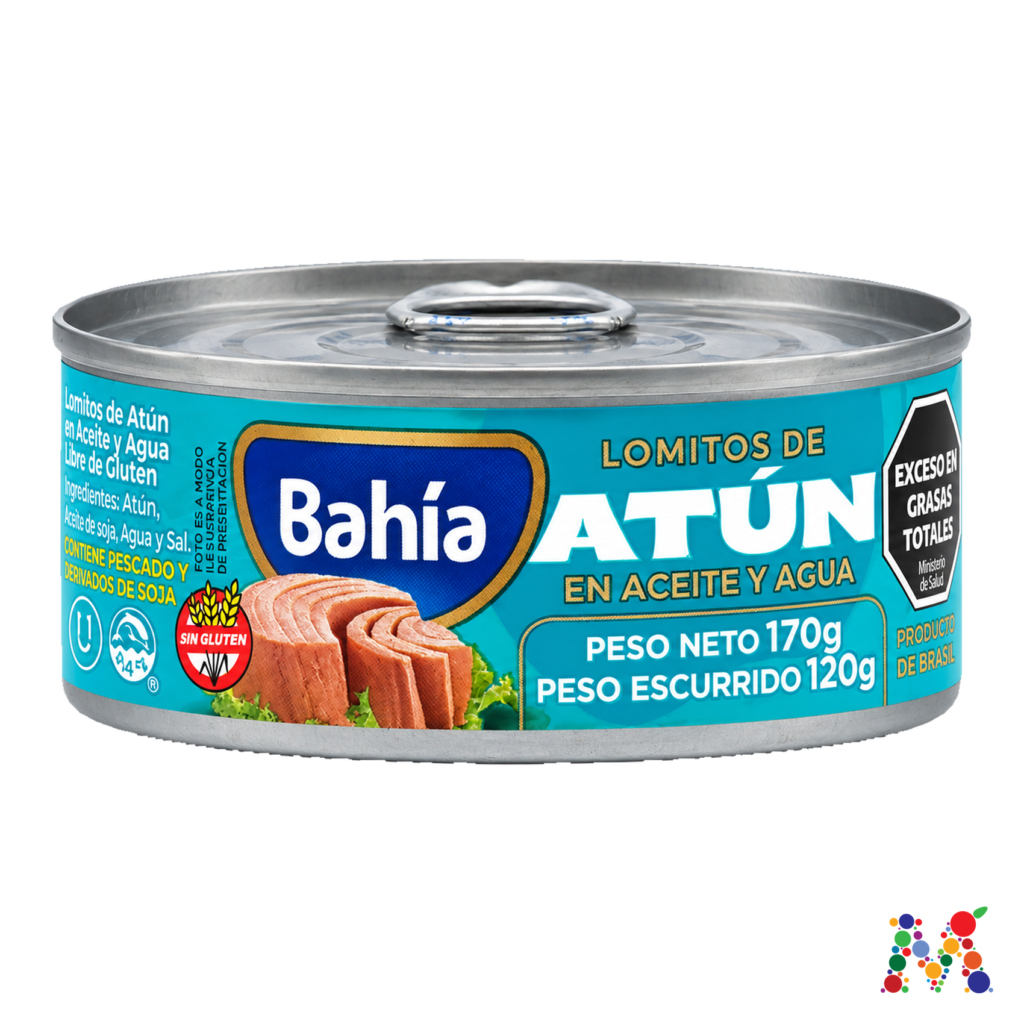 lomitos de atun bahia en aceite y agua 170g
