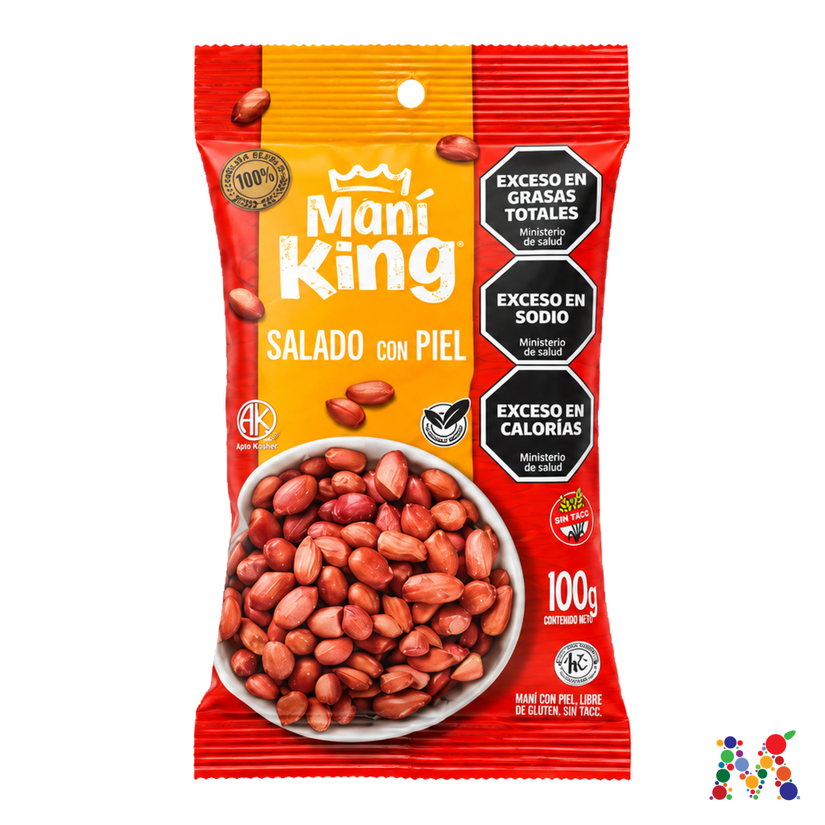 mani king salado con piel 100g: imagen 1