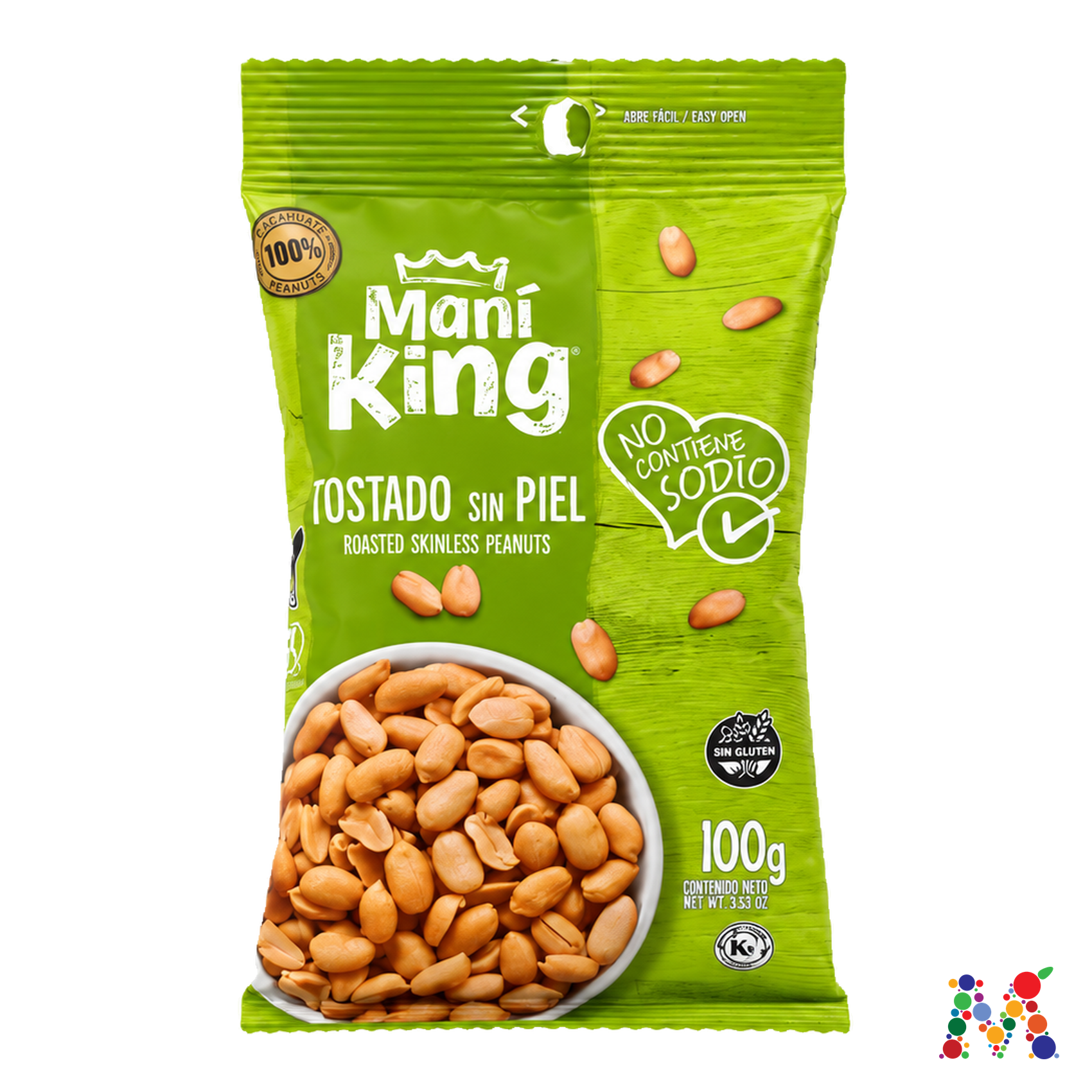 mani king tostado sin piel 100g: imagen 1