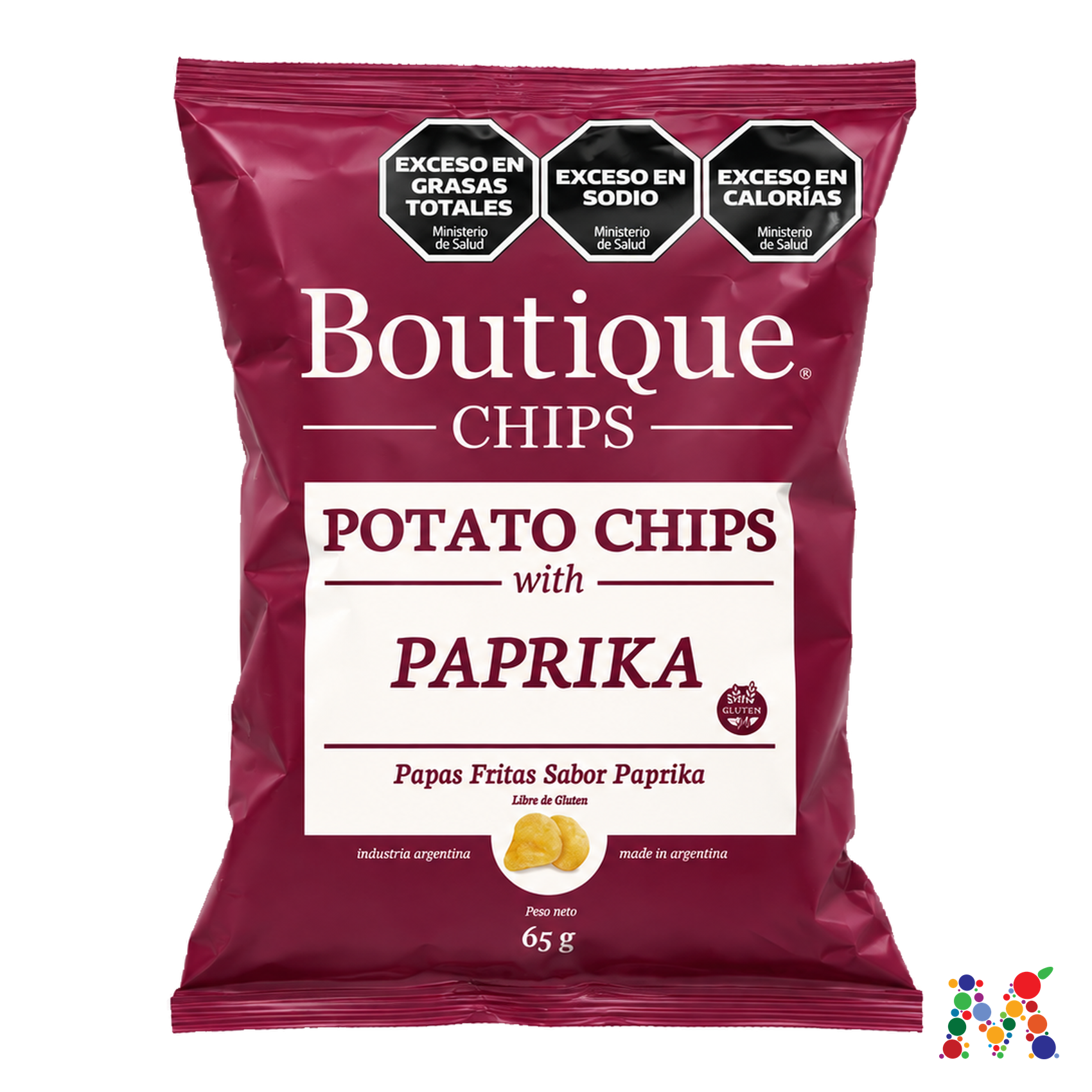 papas fritas boutique chips paprika 65g: imagen 1