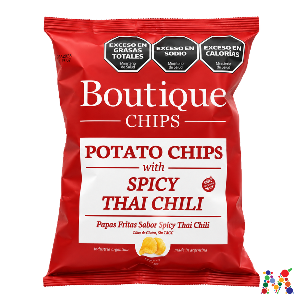 papas fritas boutique chips spicy thai chili
