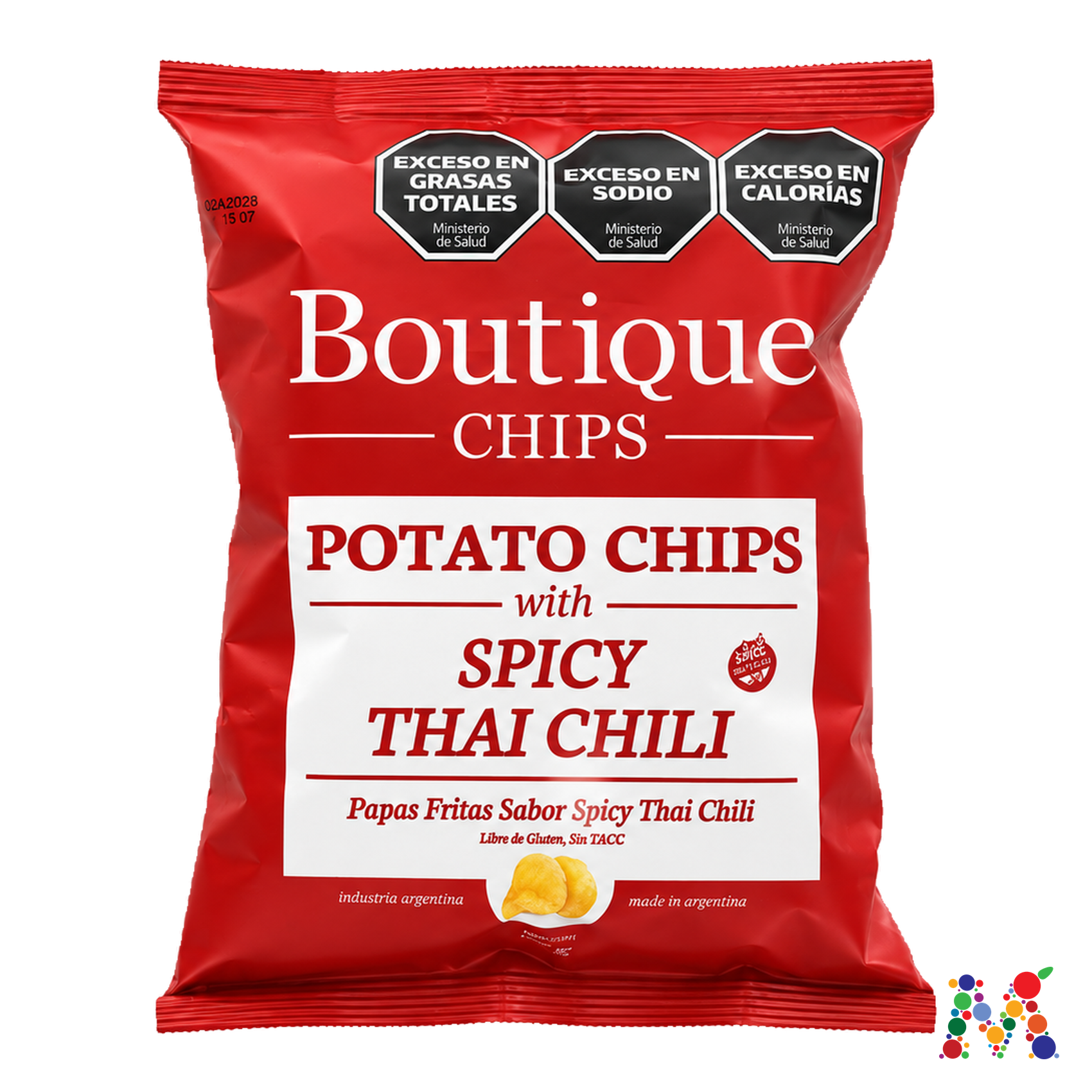 papas fritas boutique chips spicy thai chili: imagen 1