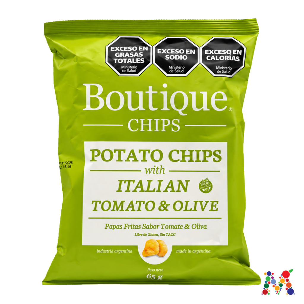 papas fritas boutique chips tomate y oliva