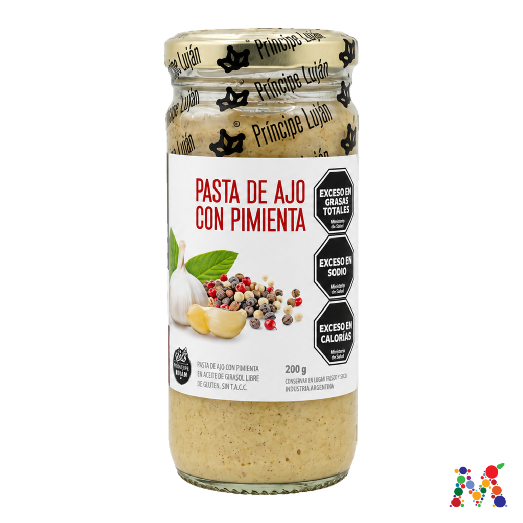 pasta de ajo principe lujan con pimienta 200g