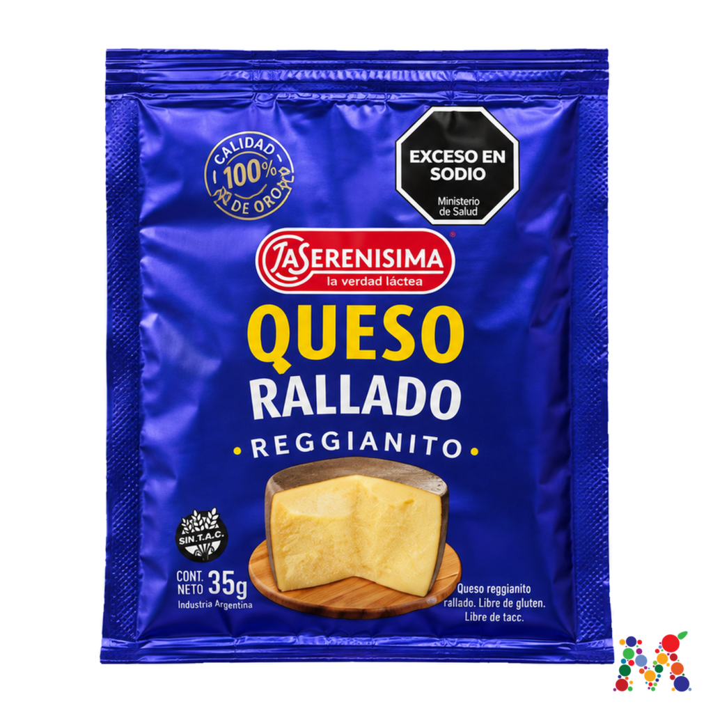 queso rallado la serenisima reggianito 35g
