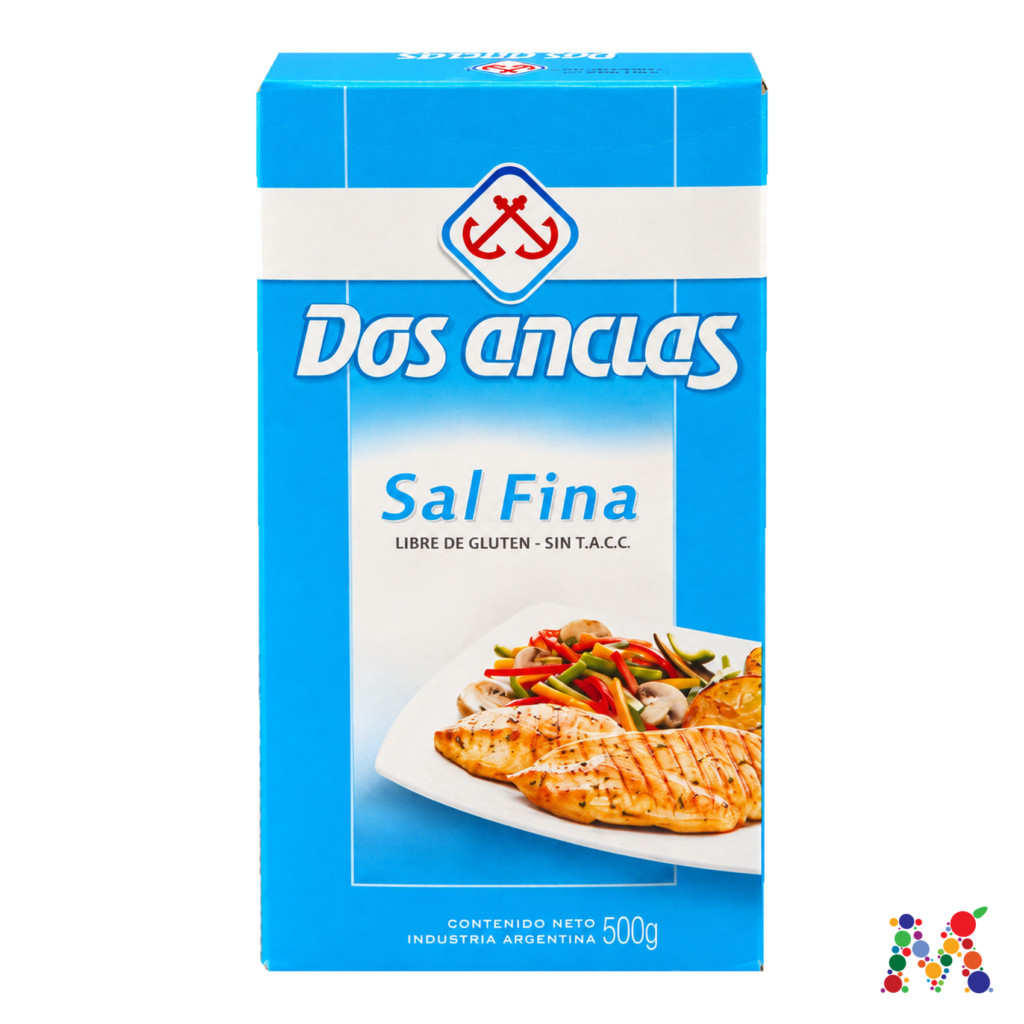 sal dos anclas fina caja 500g