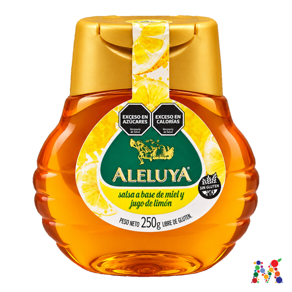 salsa aleluya a base de miel y jugo de limon 250g