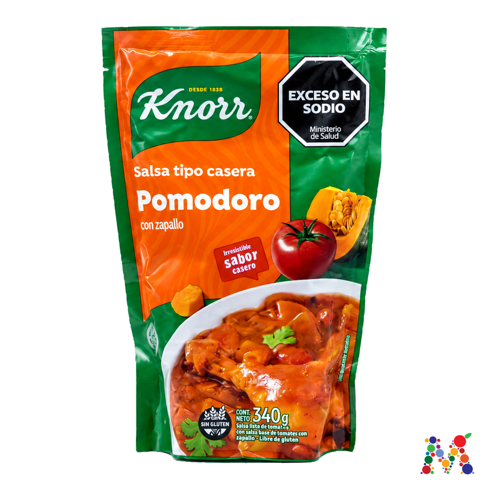 salsa knorr pomodoro con zapallo 340g: imagen 1