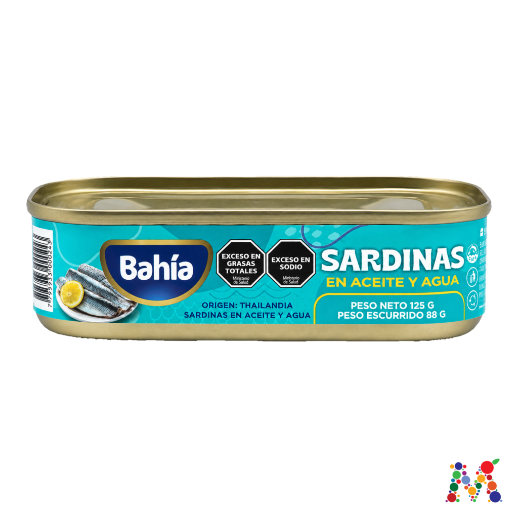 sardinas bahia en aceite y agua 125g