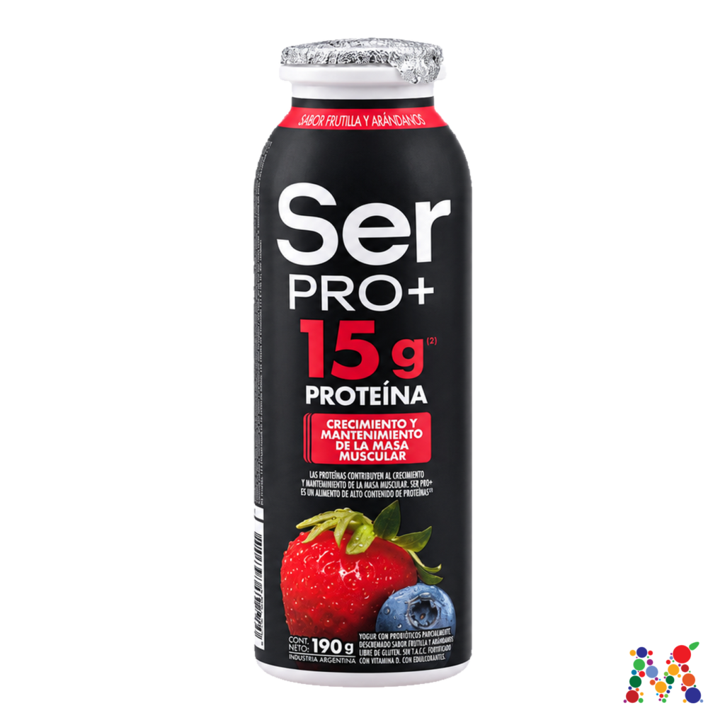 yogur bebible ser pro frutilla y arandanos 190g