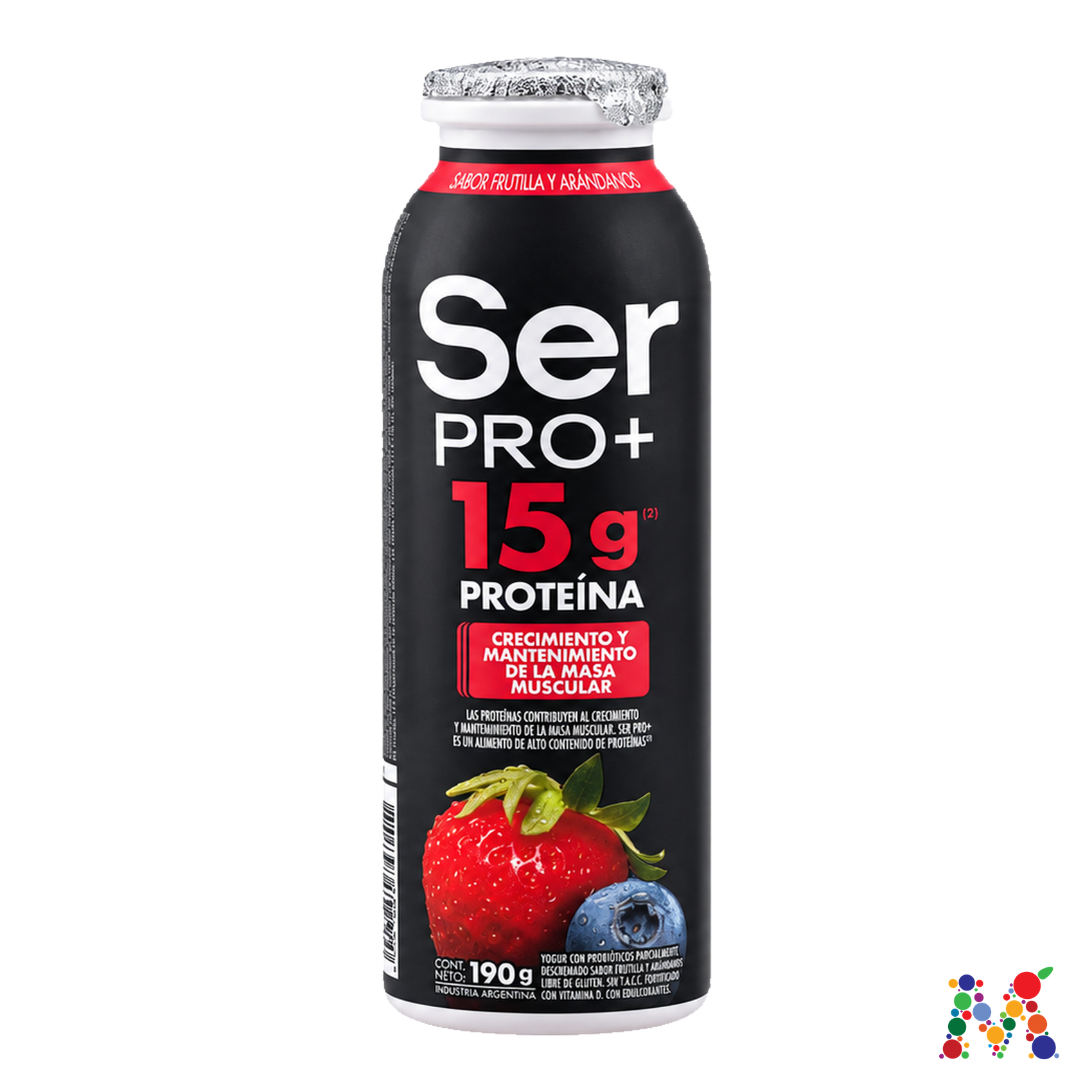 yogur bebible ser pro frutilla y arandanos 190g: imagen 1