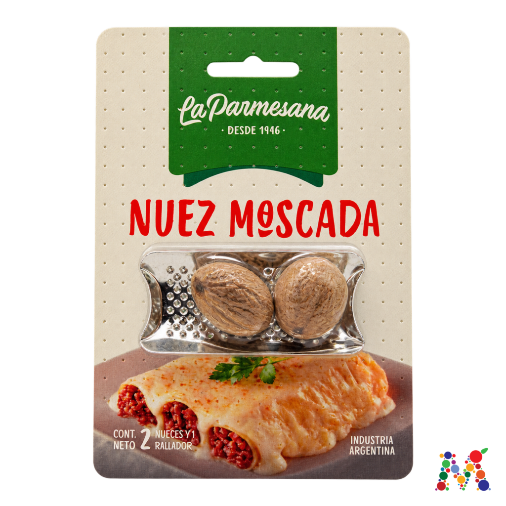 nuez moscada la parmesana 2 unidades con rallador